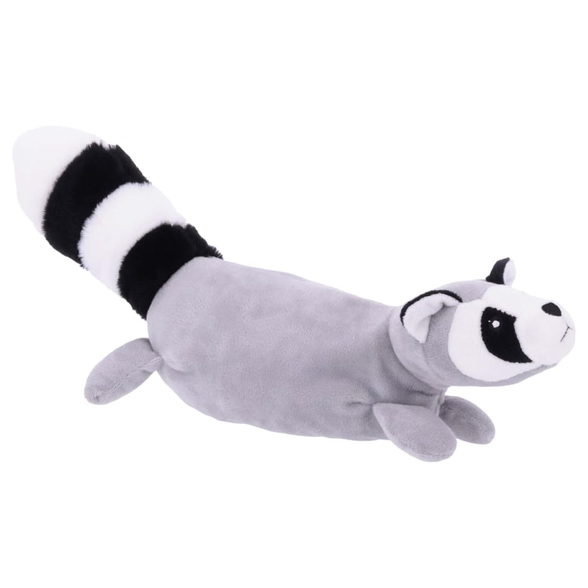 Peluche raton laveur allongé