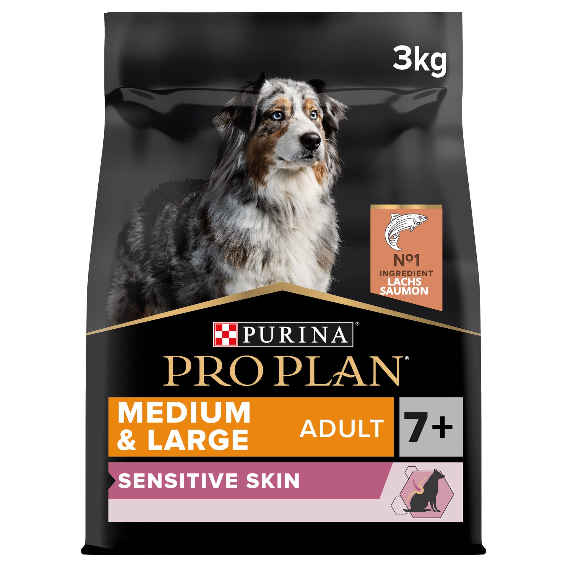 Adult 7+ Medium & Large Sensitive Skin Lachs