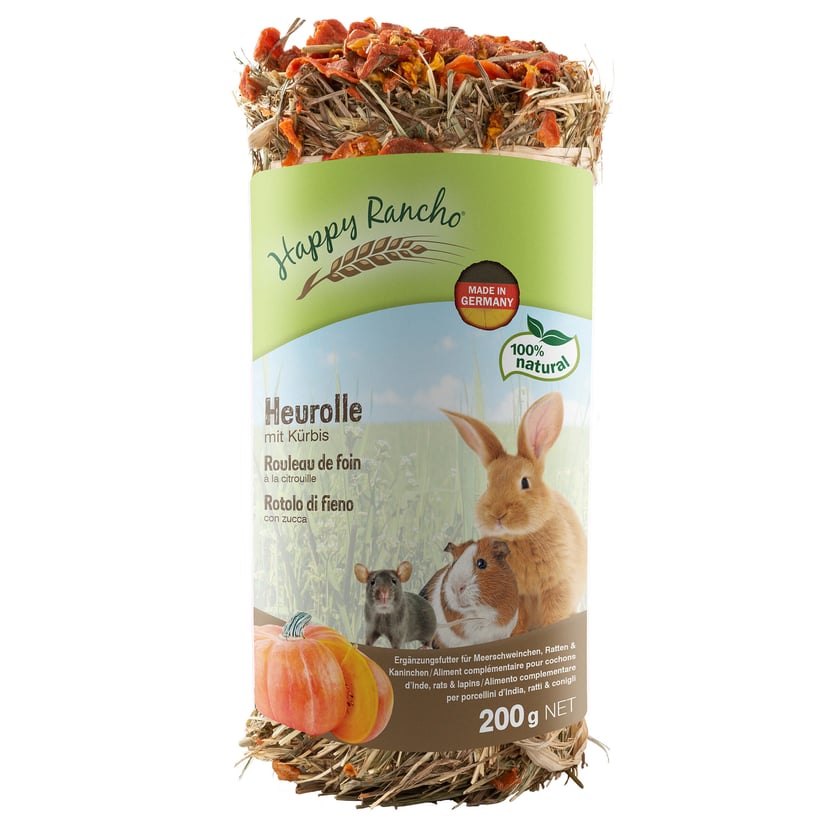 Nagersnack Heurolle mit Kürbis