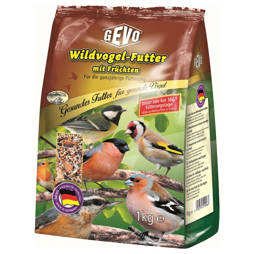 Nourriture pour oiseaux sauvages avec fruits