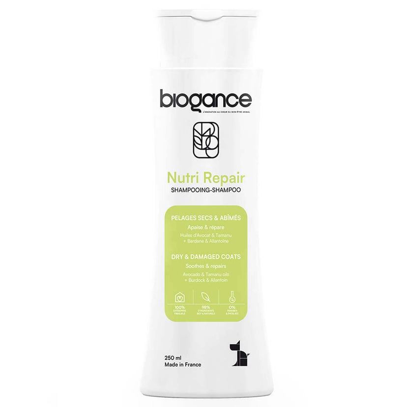 Shampooing pour chiens au pelage abîmé