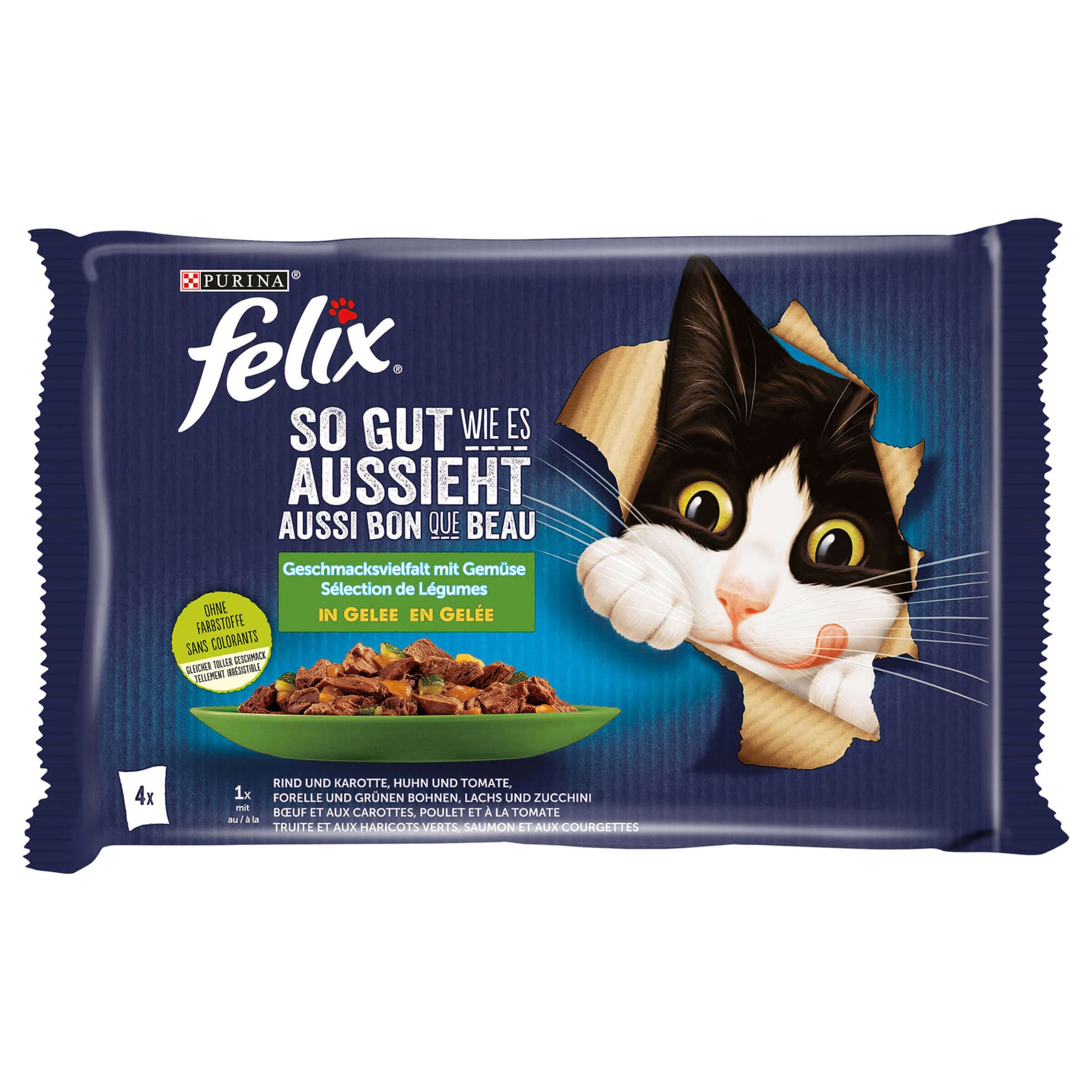 So gut wie es aussieht Geschmacksvielfalt mit Gemüse in Gelee