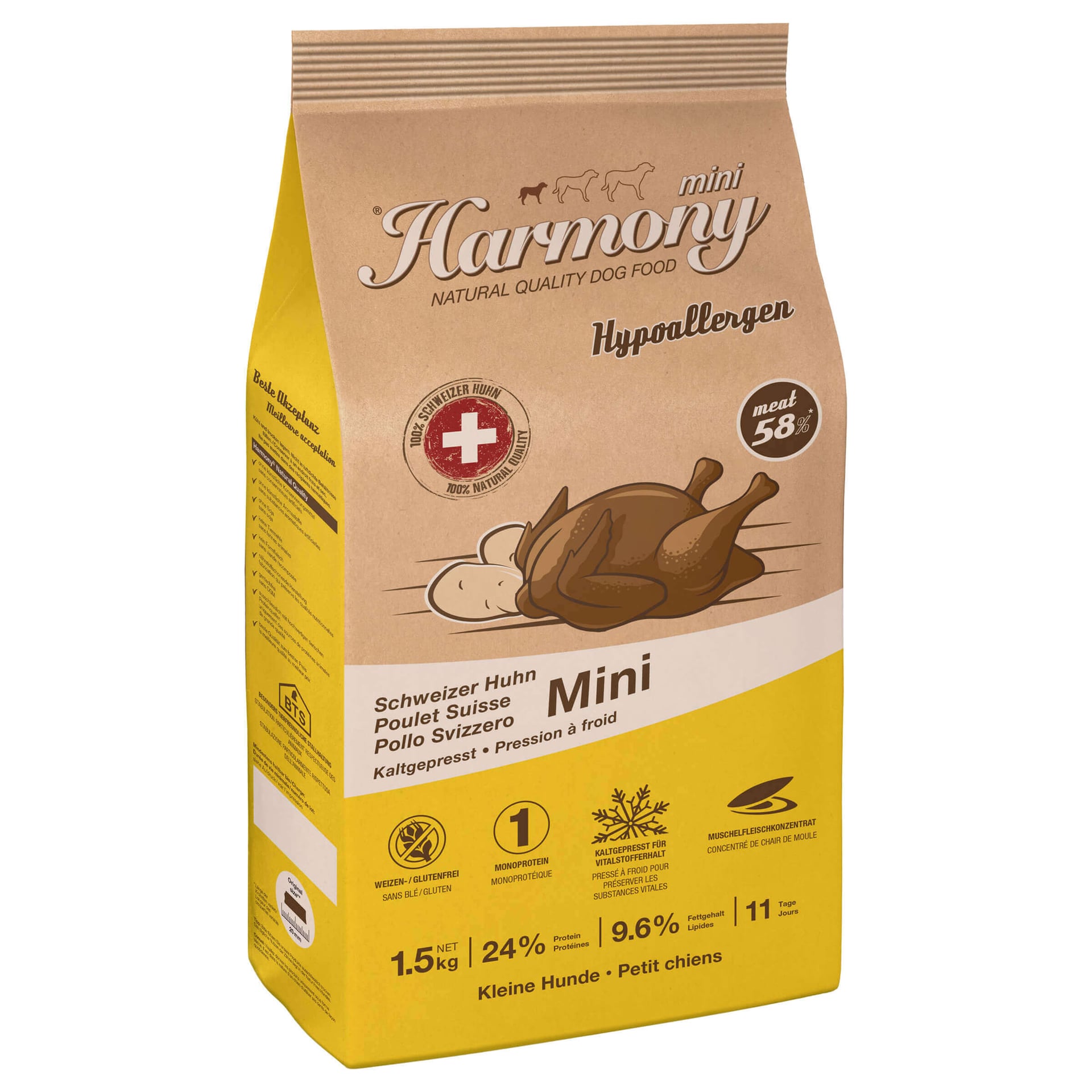 Dog Natural Mini Hypoallergen Schweizer Huhn