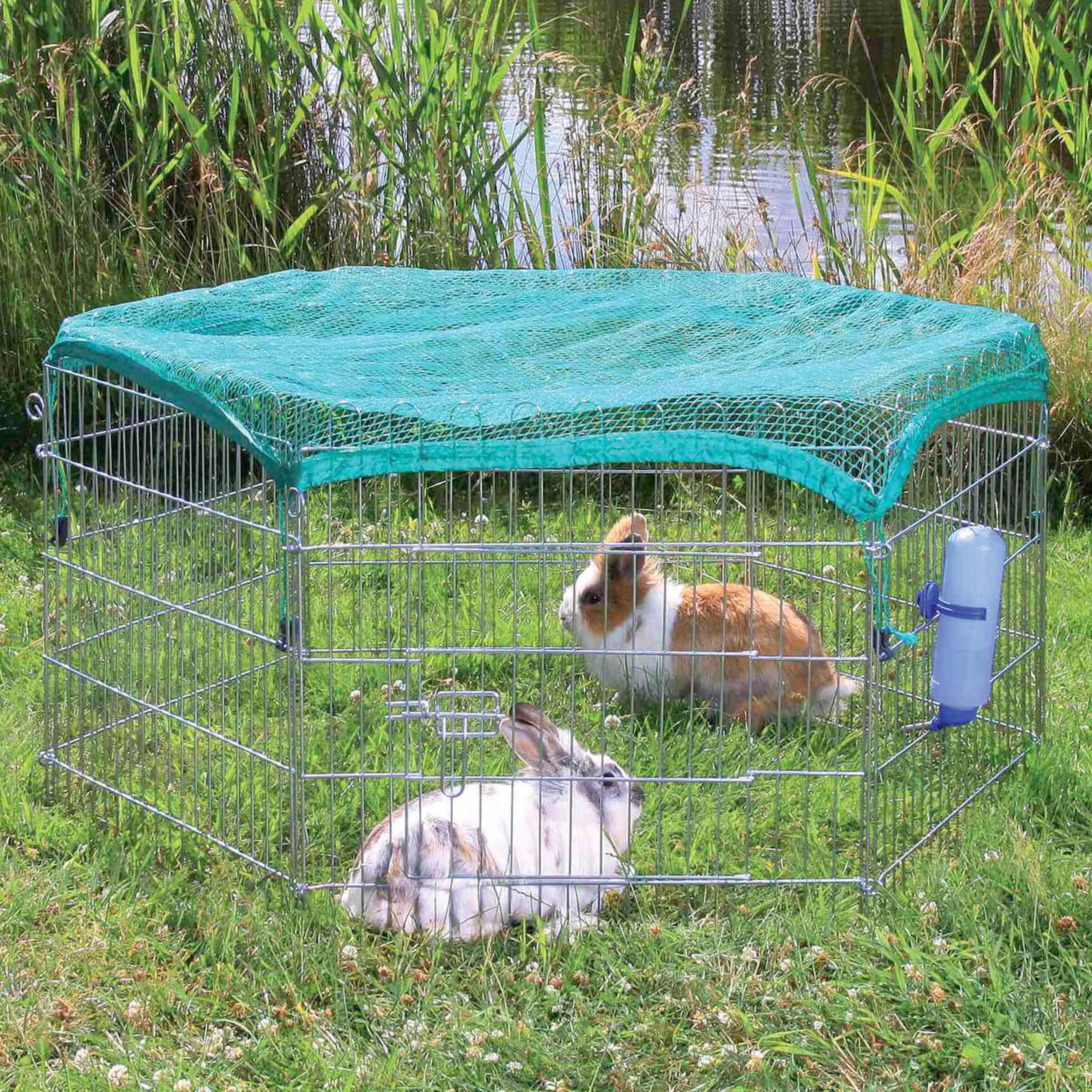 Enclos extérieur Natura avec filet de protection
