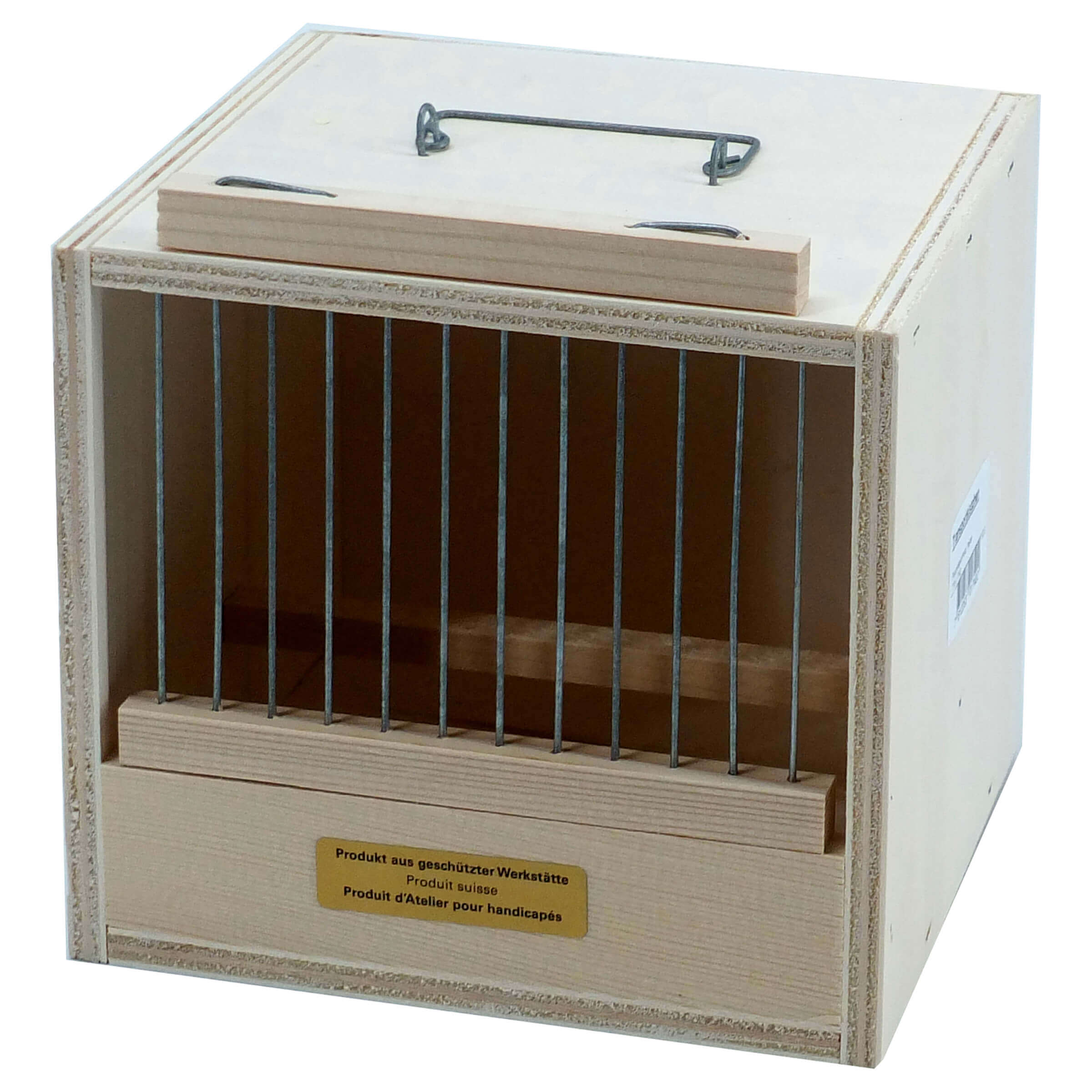 Vogeltransportbox aus Holz
