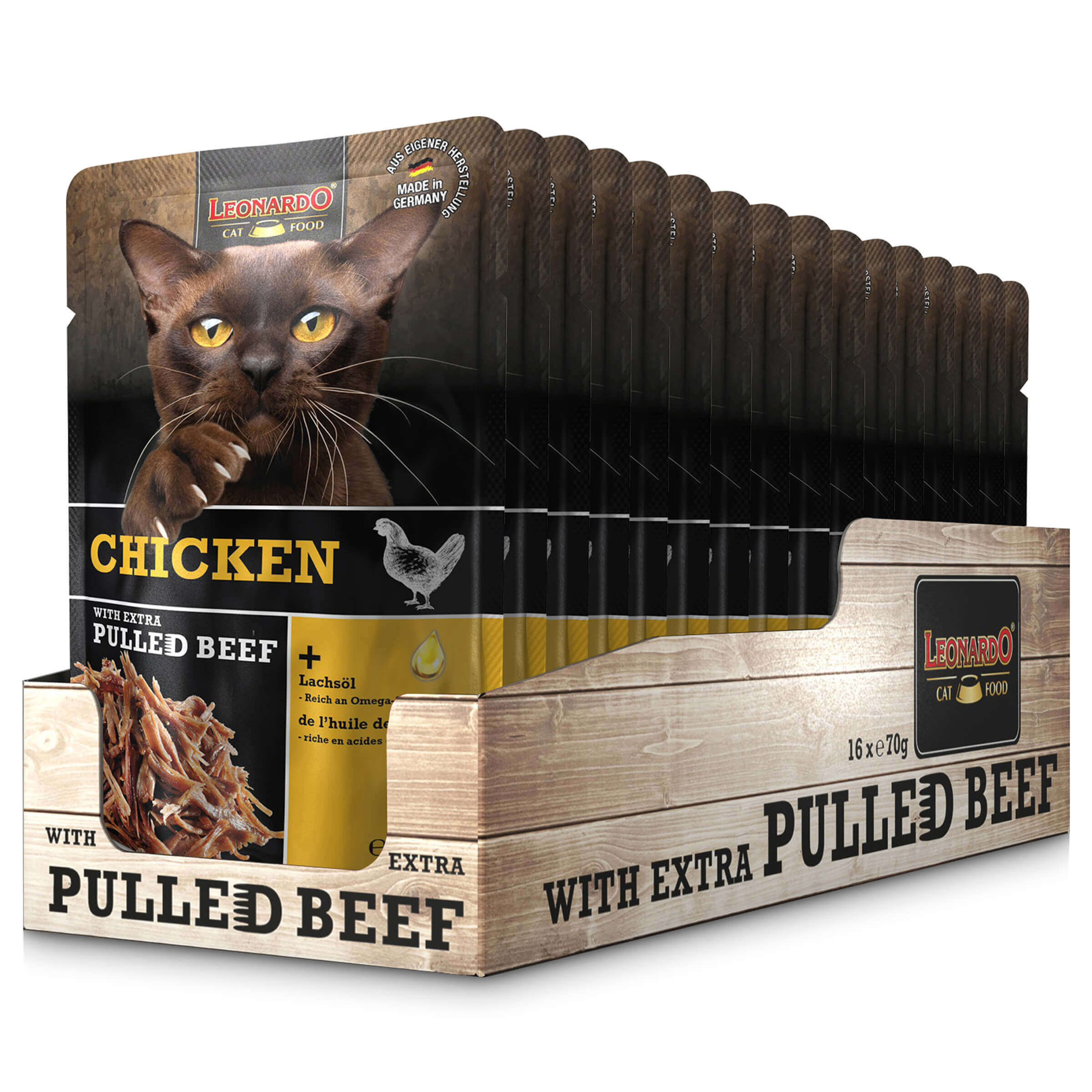 Huhn & pulled Beef