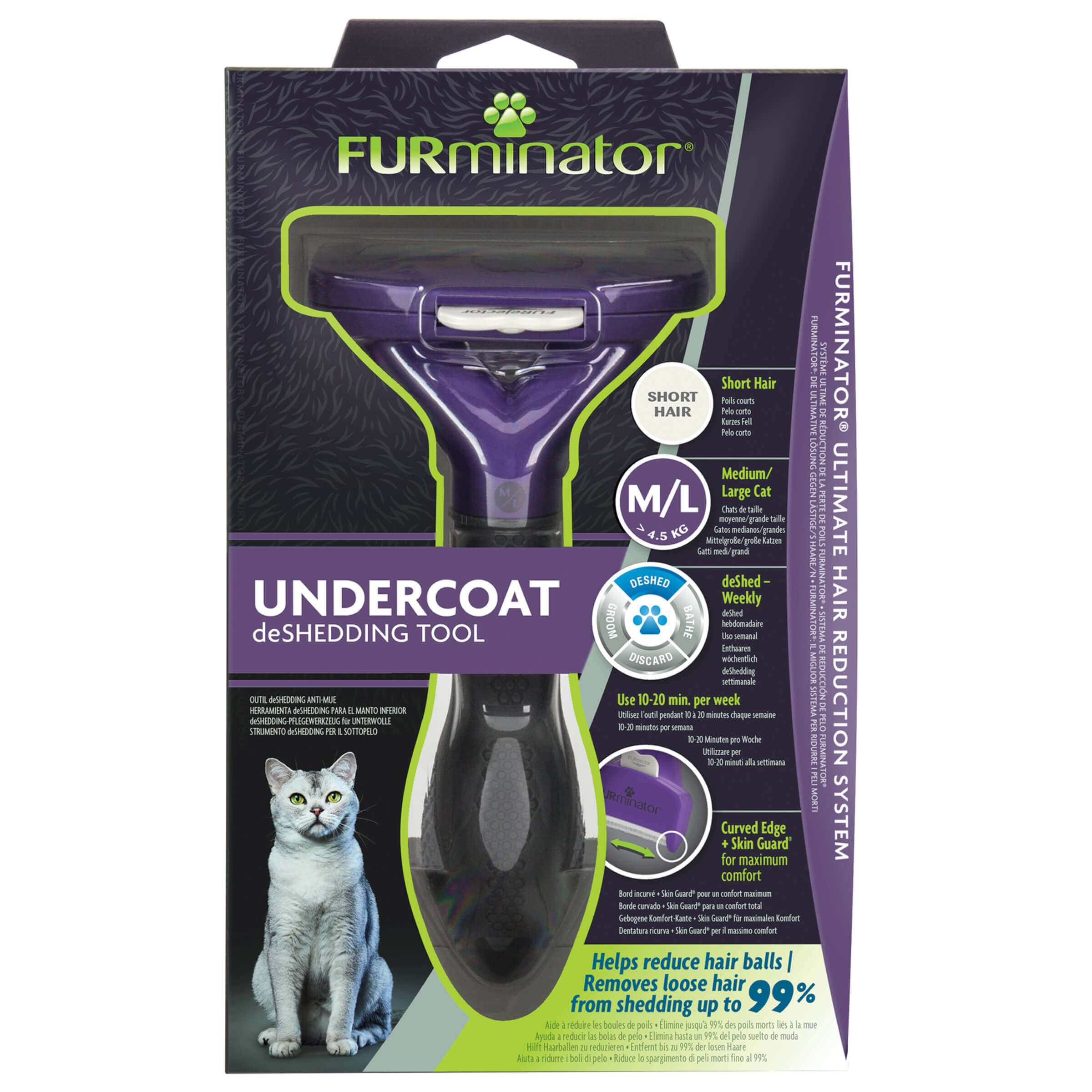 Short-Hair deShedding Tool Large Cat