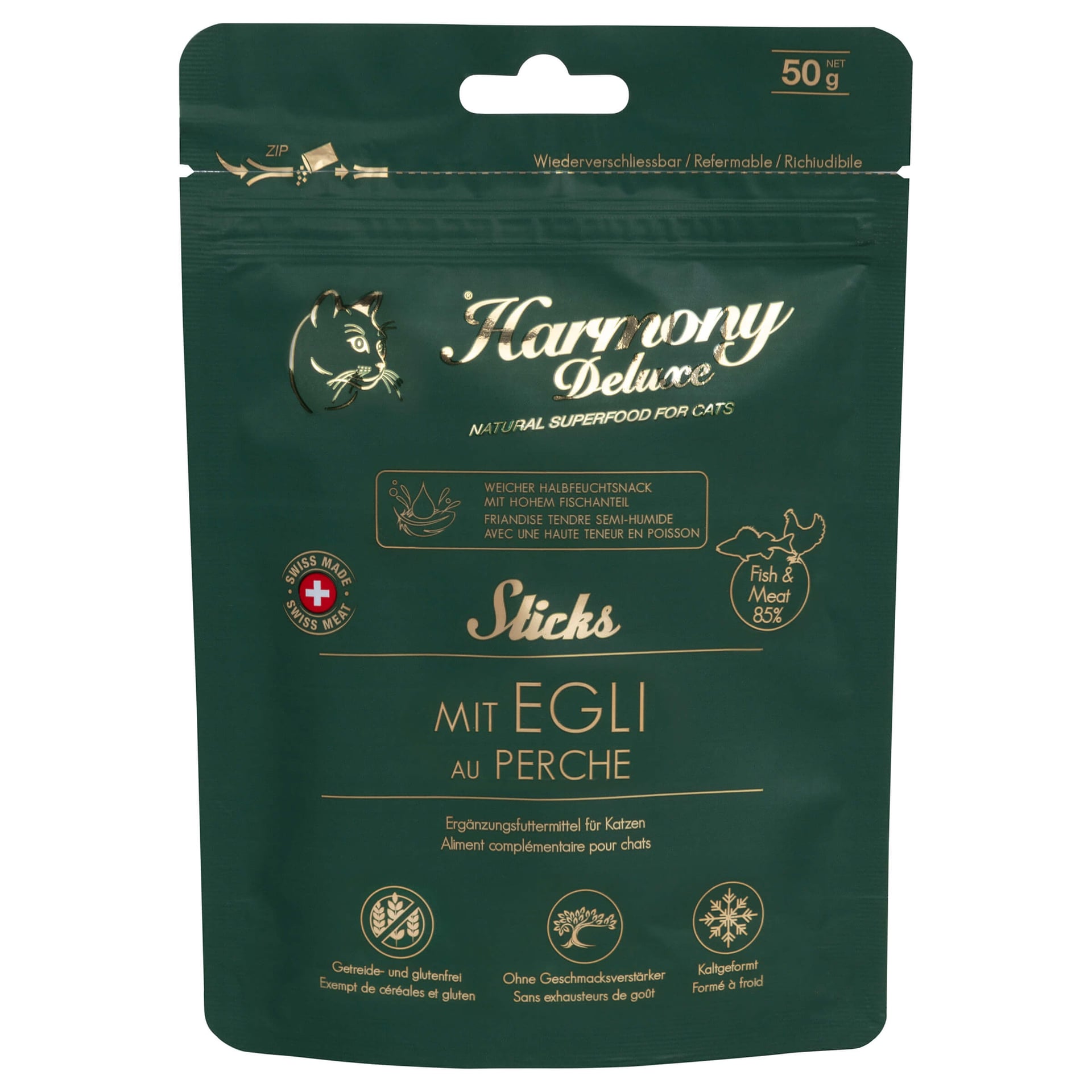 Cat Deluxe Katzensnack Halbfeucht-Sticks Egli