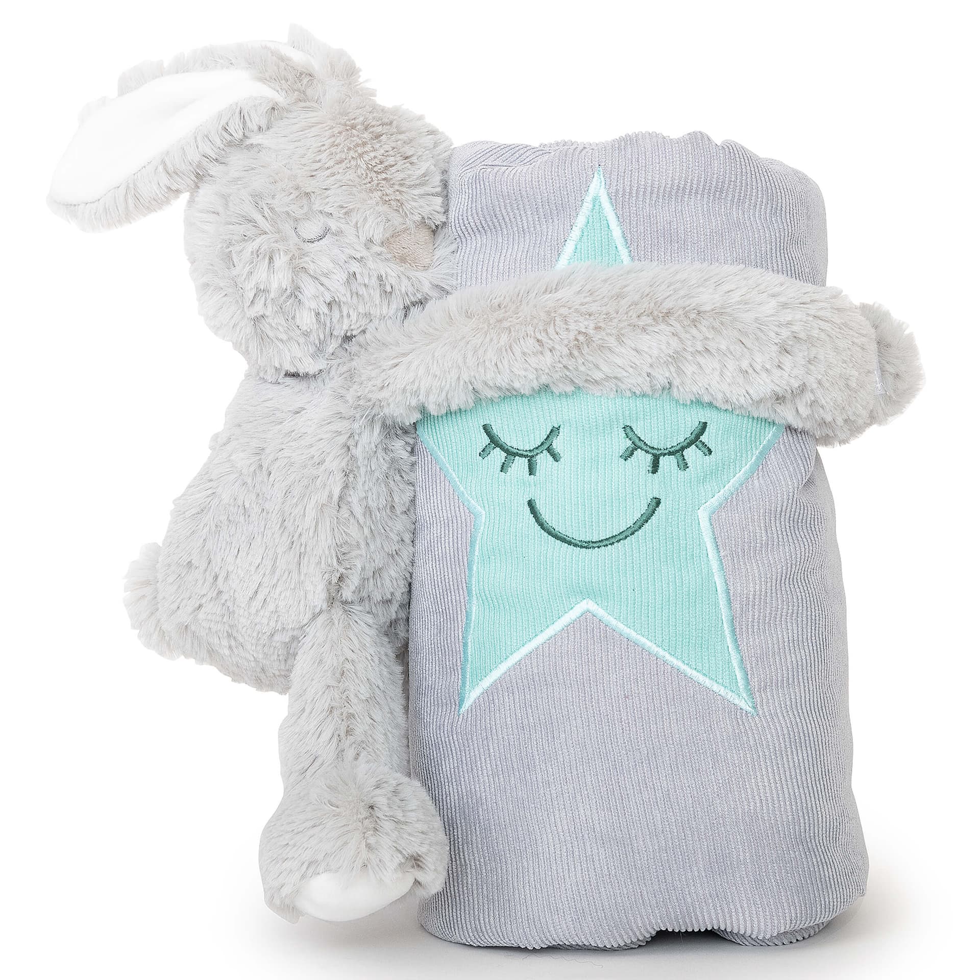 Rabbit Star Decke mit Plüschhase