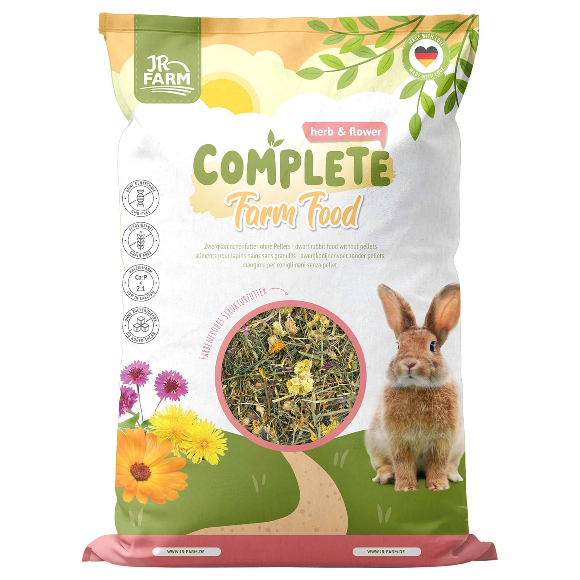 Complete Farm Food Lapins nains Herbes & Fleurs