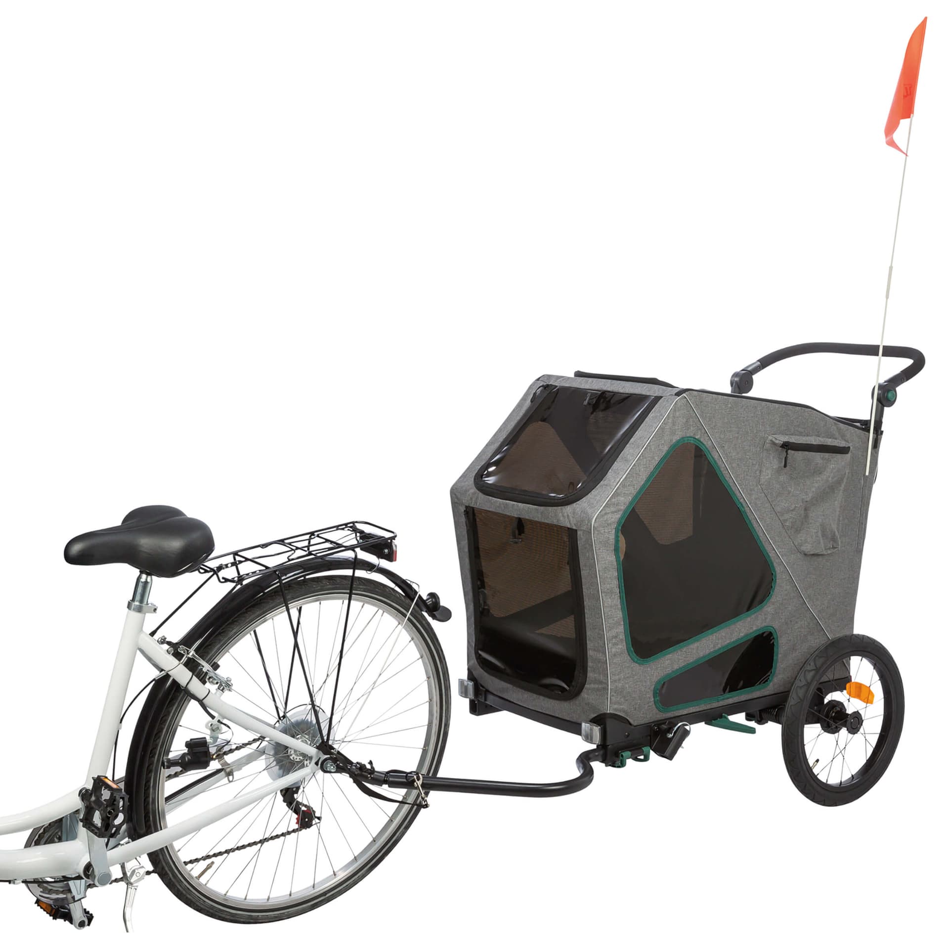 Remorque vélo pour chiens à ressort