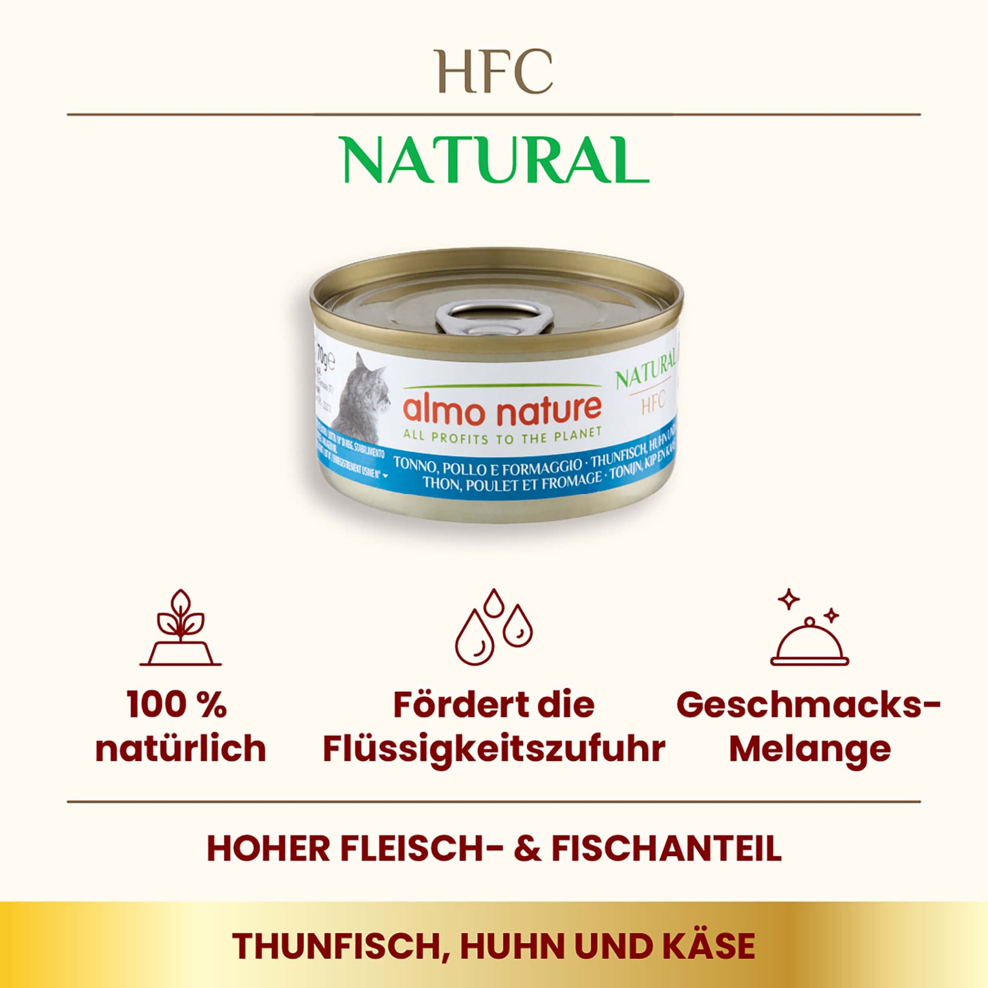 HFC Natural Thunfisch, Huhn & Käse