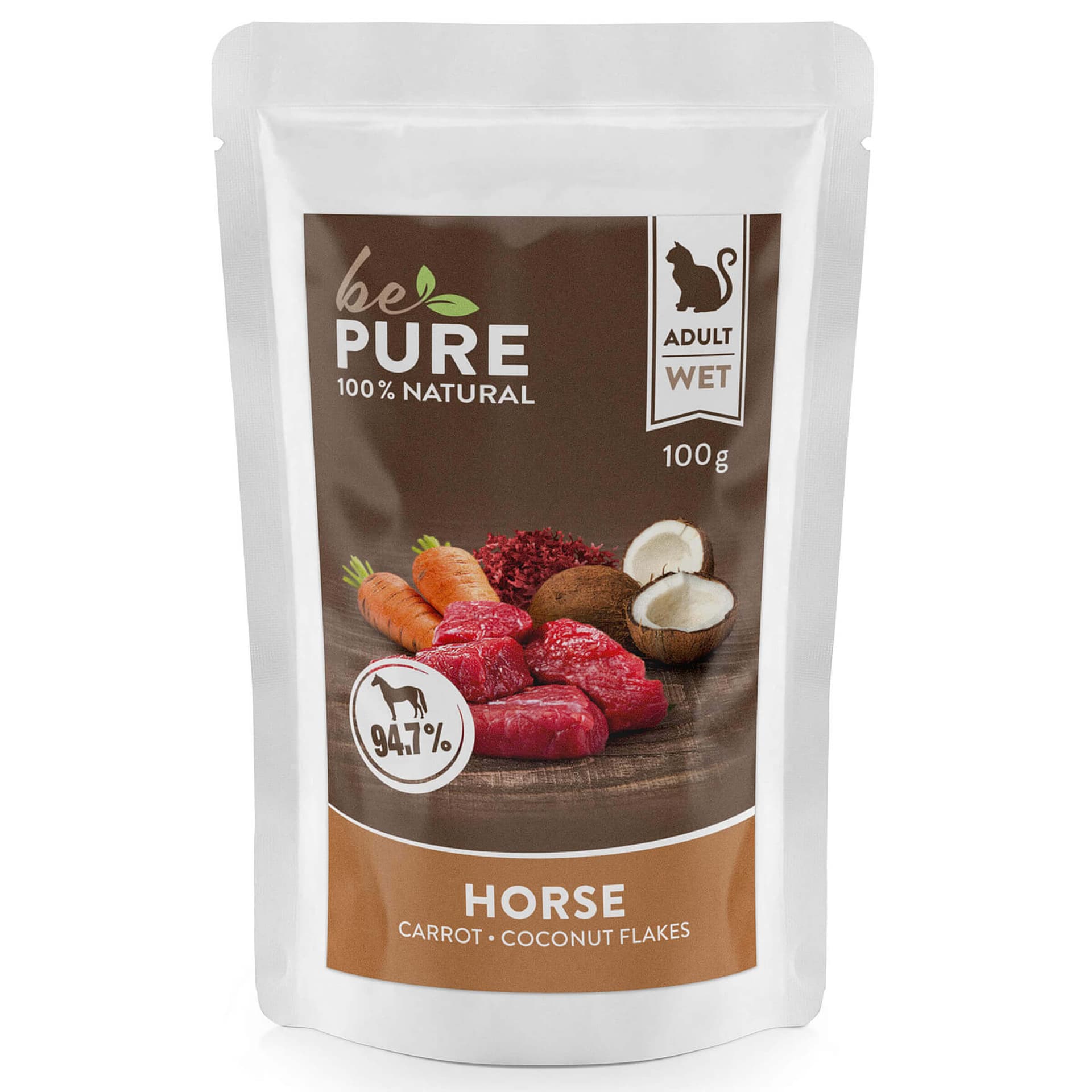 Bio Cheval aux carotte & flocons de noix de coco