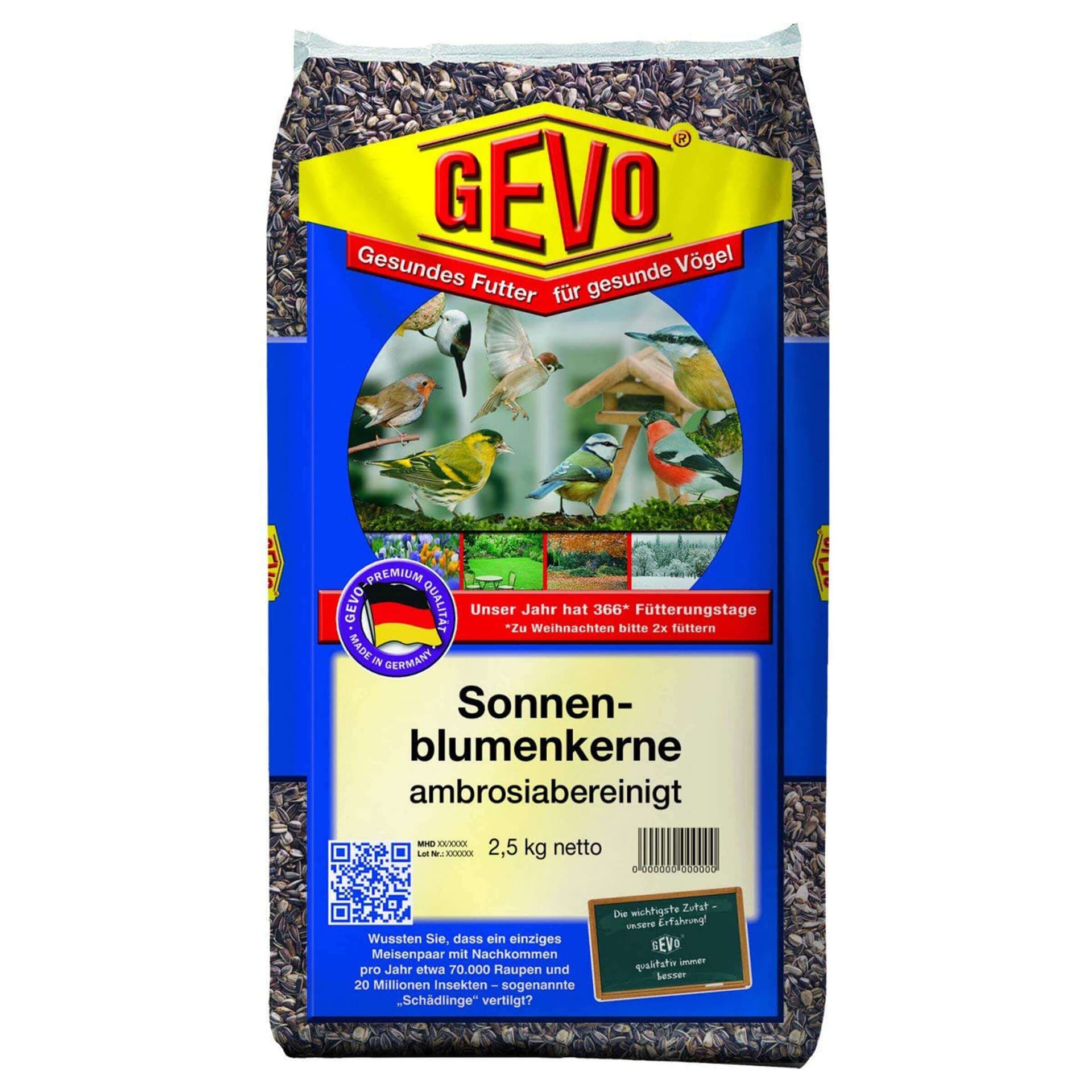 Sonnenblumenkerne gestreift