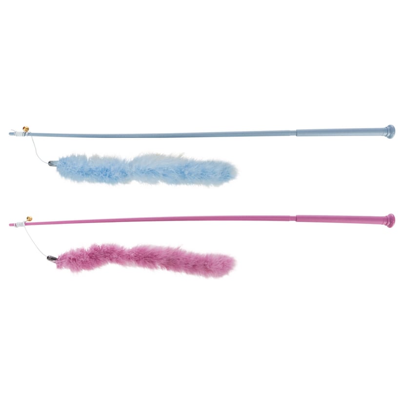 Canne à pêche avec boa en plumes
