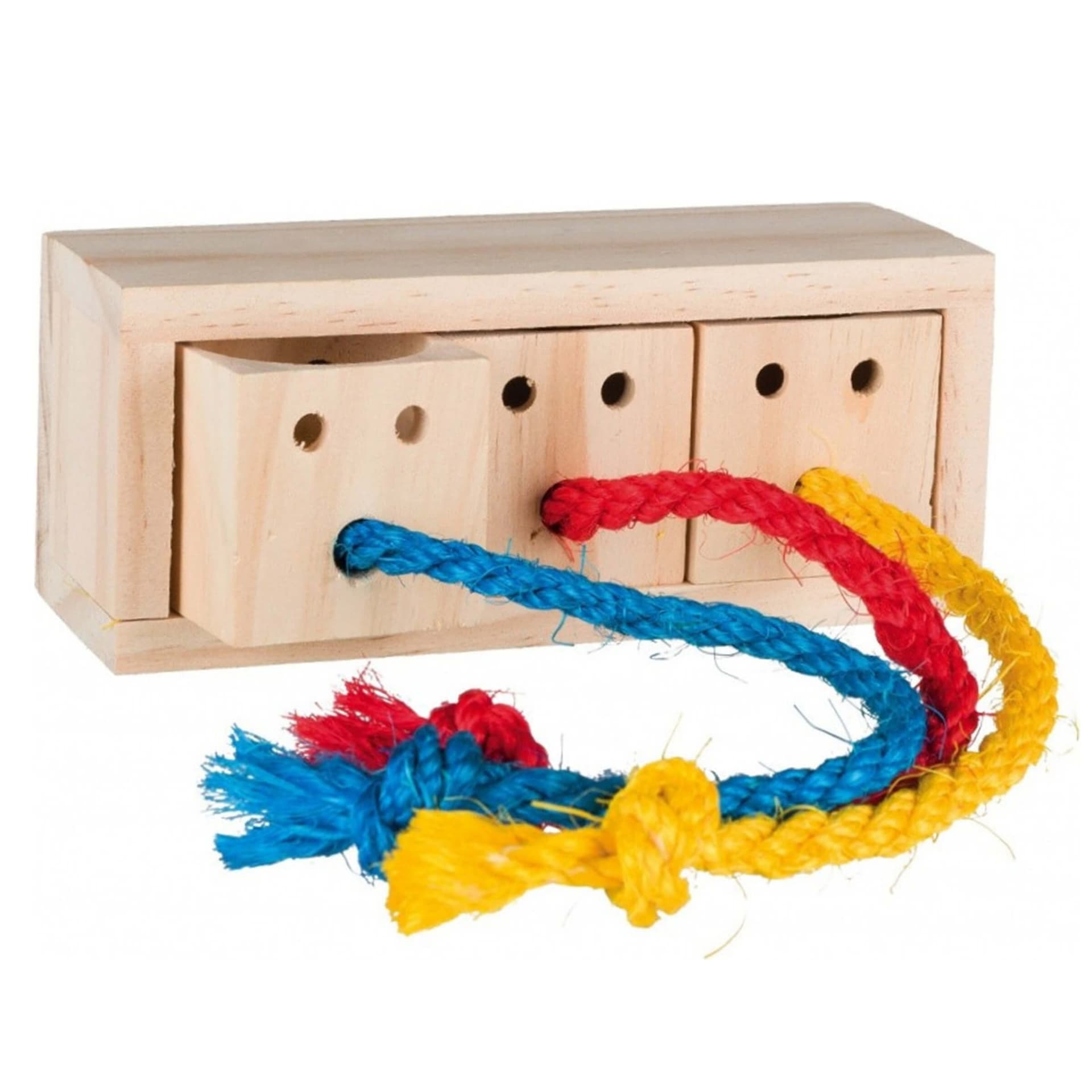 Jouet pour rongeurs cube en bois pour friandises