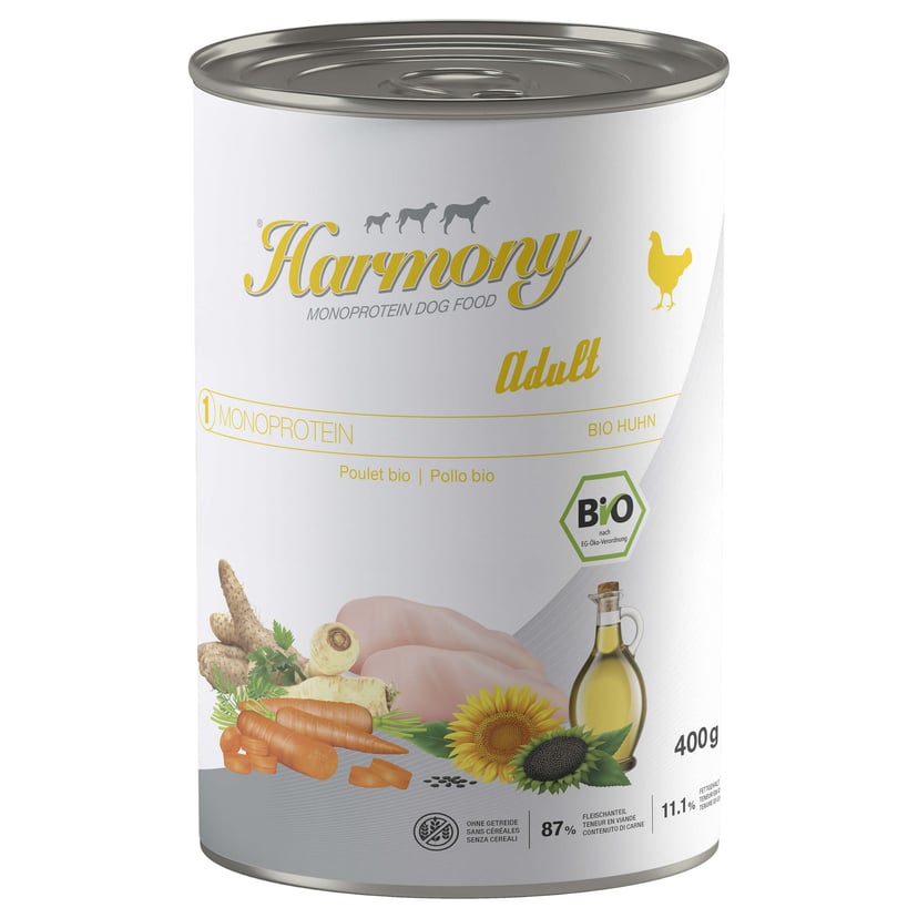 Dog Monoprotéine Bio Adult Poulet nourriture pour chiens