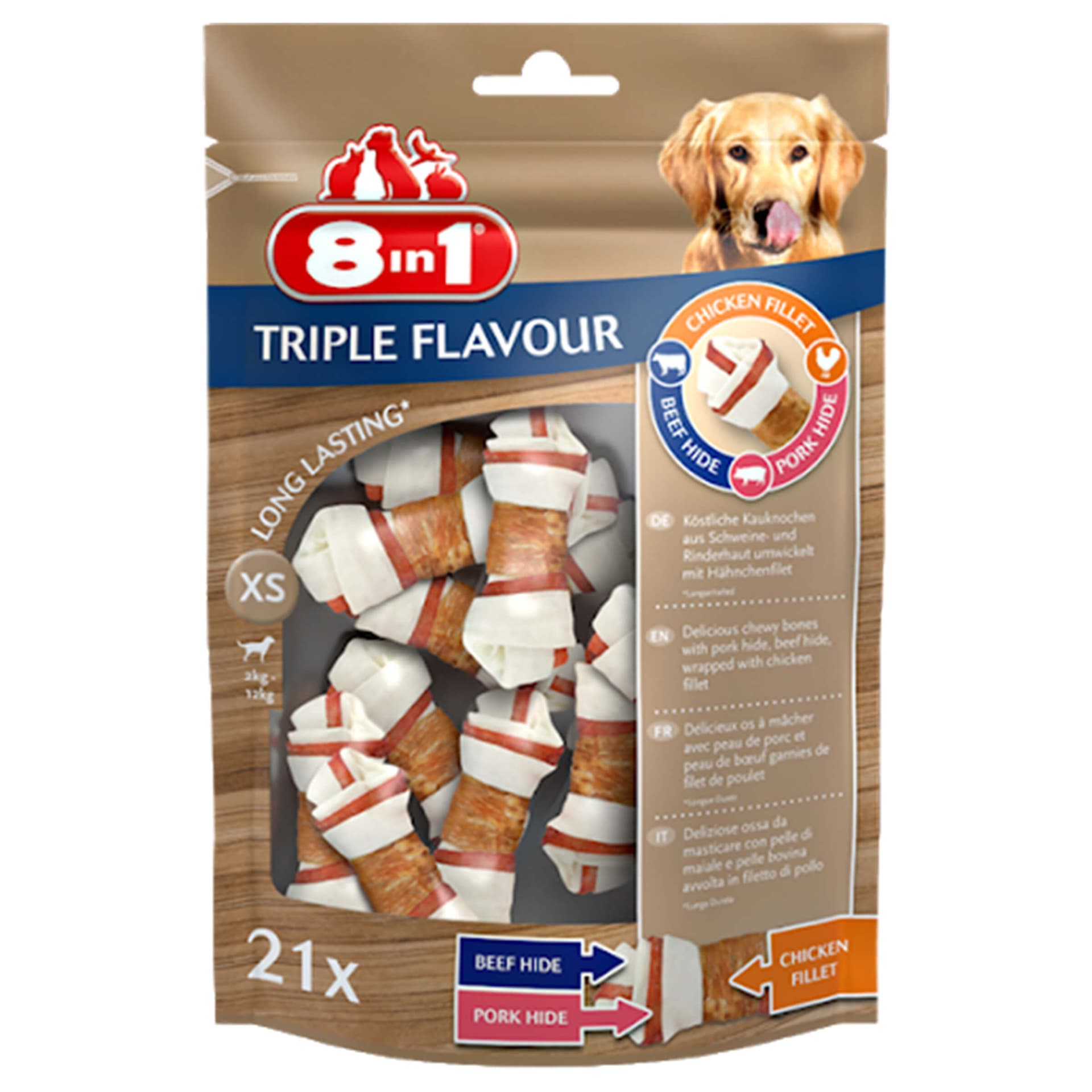 Kauknochen Triple Flavour