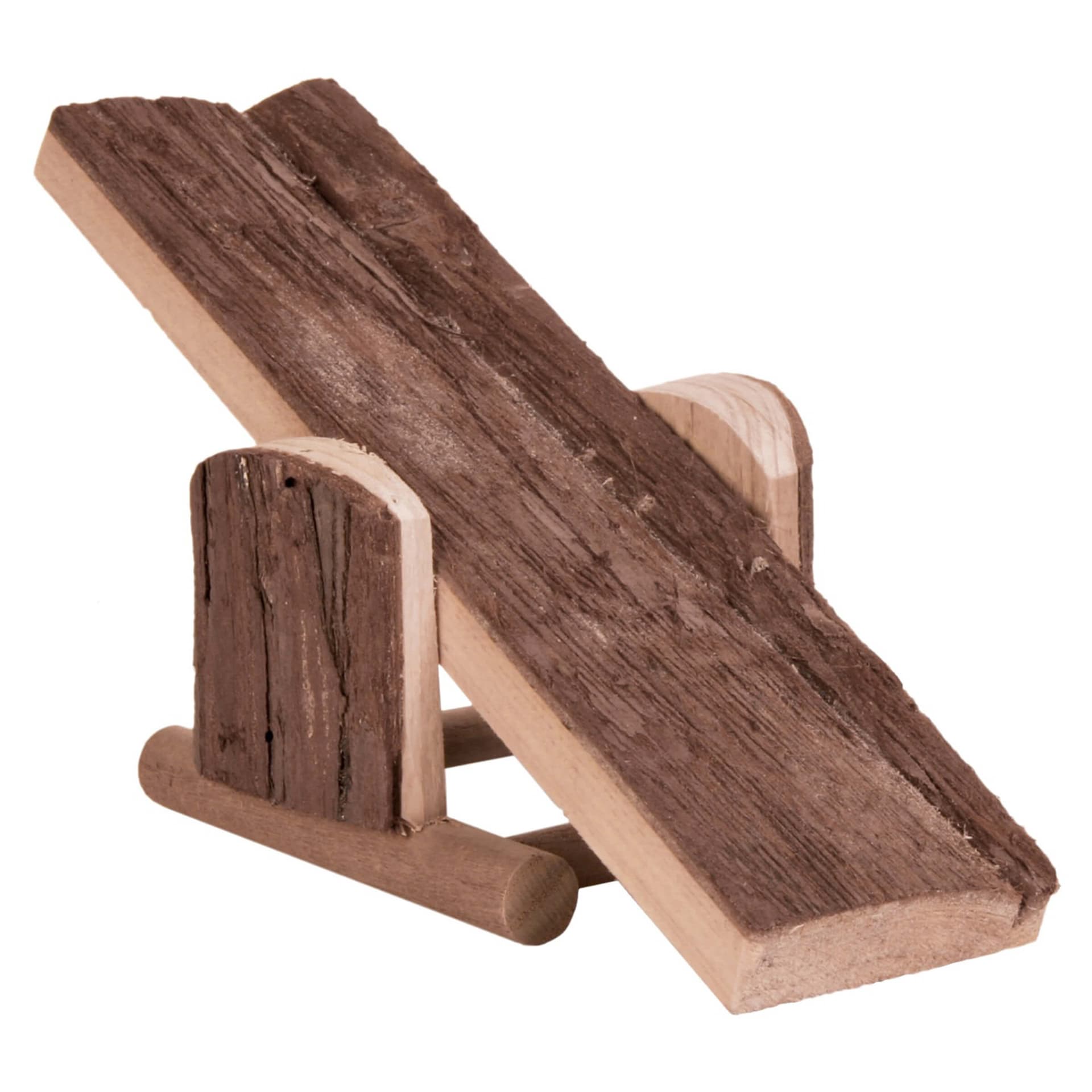 Bascule pour hamsters en bois naturel