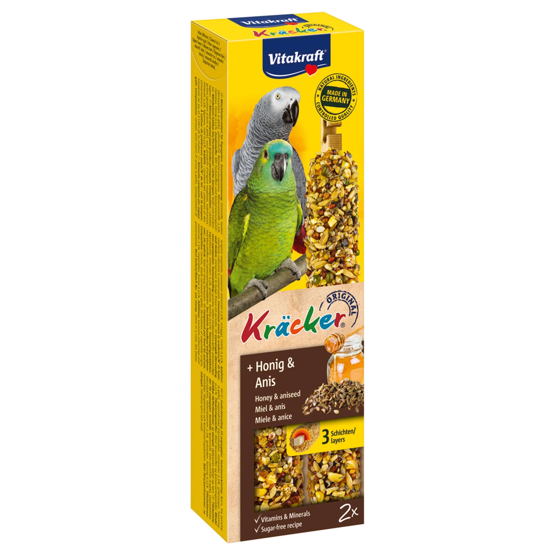 Kräcker - Bâtonnets de miel-Anis pour perroquets