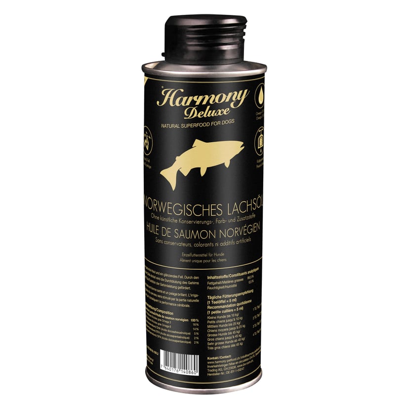 Pet Deluxe huile de saumon norvégien