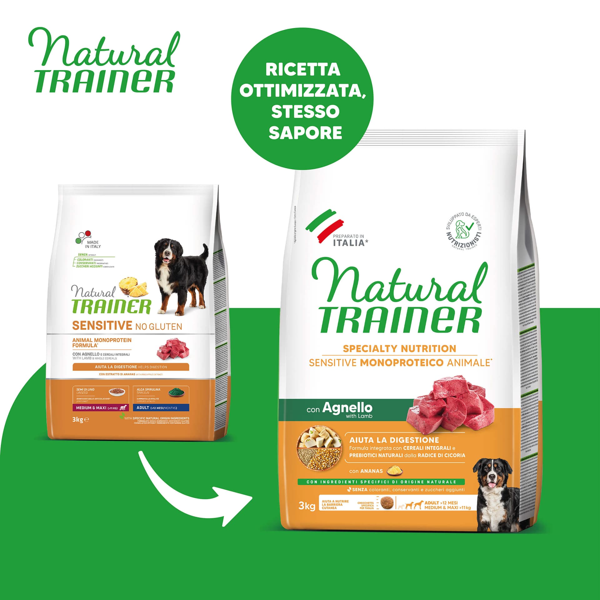 Sensitive No Gluten Medium & Maxi Adult Lamm