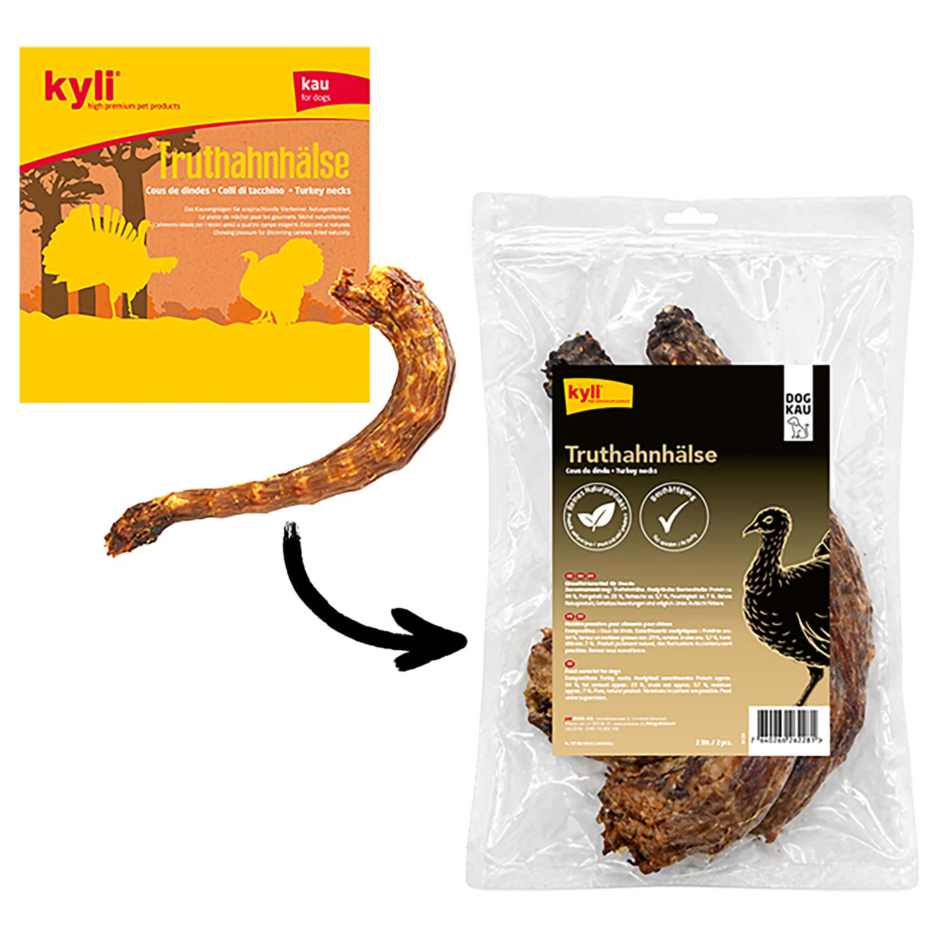 Friandises pour chiens cous de dindes