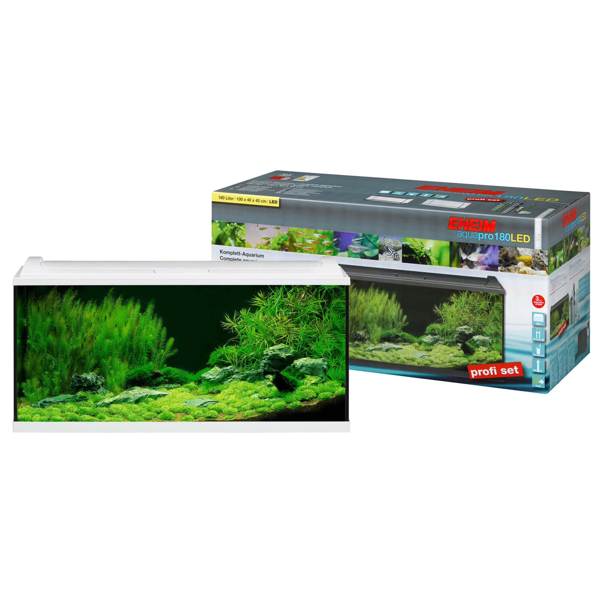 Aquarium Komplettset AquaproLED 180