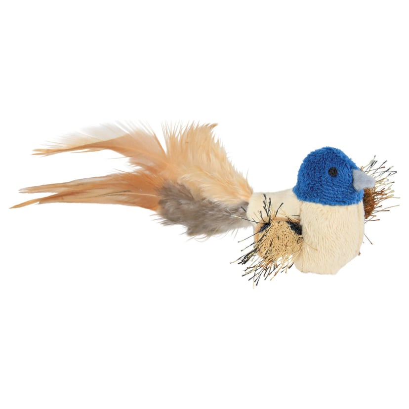 Oiseau avec plumes peluche