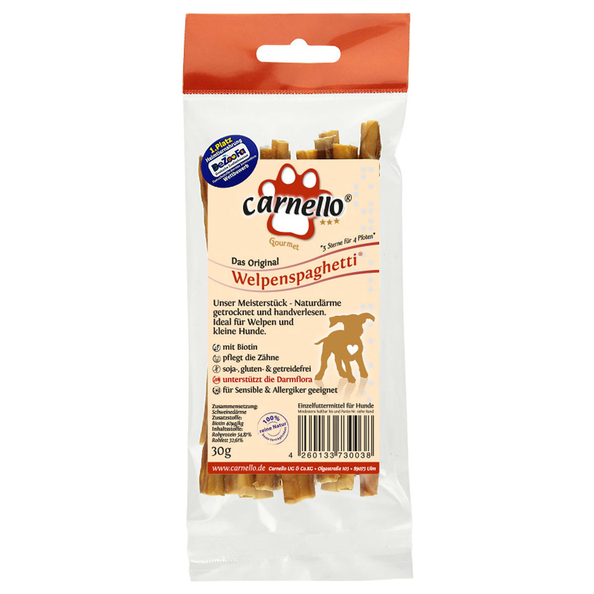 Spaghetti natur, pour des chiots