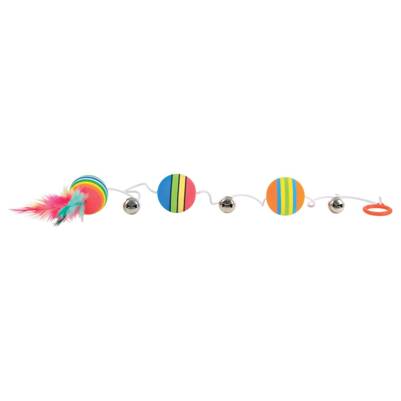 Balles arc-en-ciel avec élastique