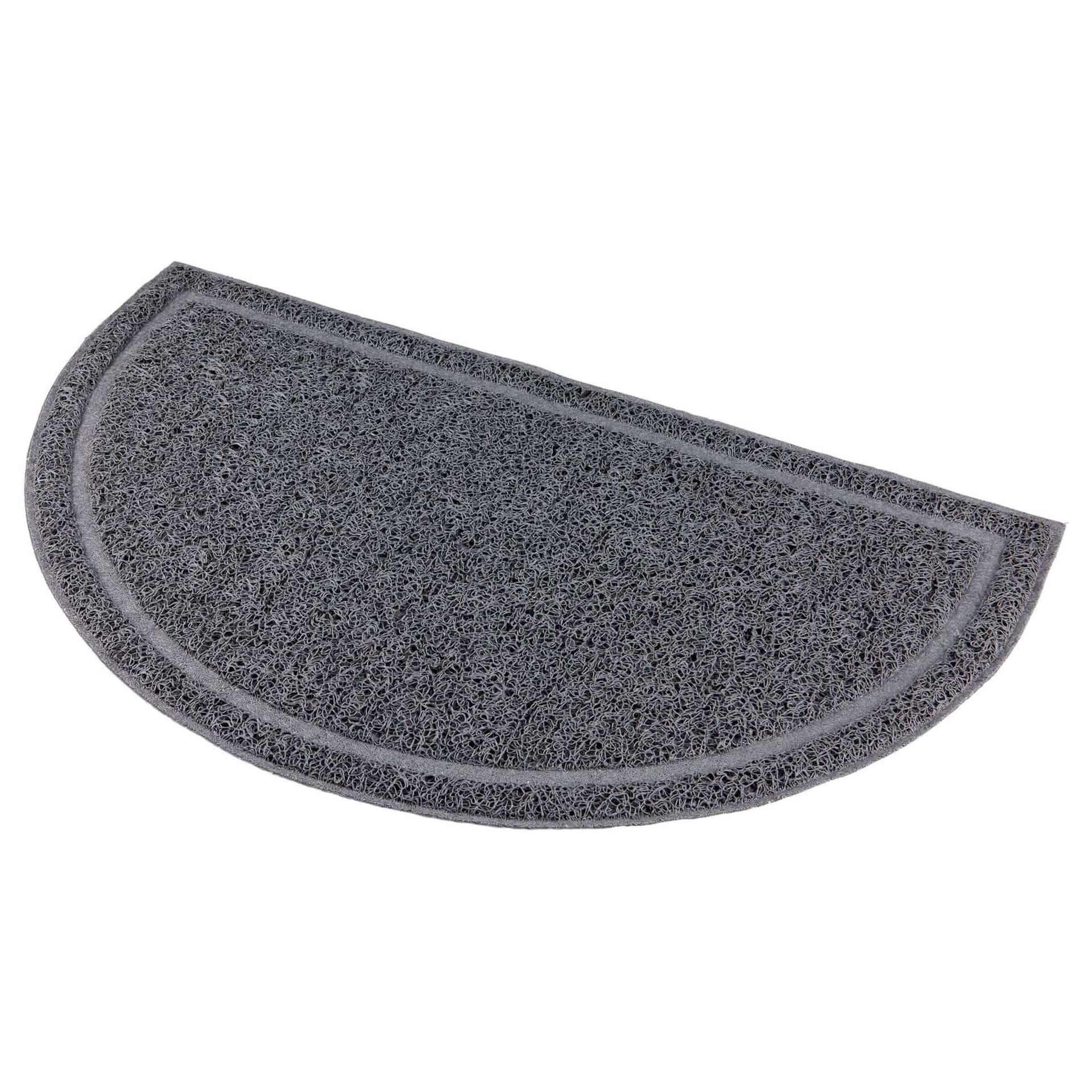 Tapis pour bac á litière, semi-circulaire