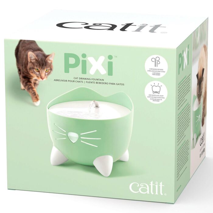 Catit Fontaine à eau Pixi Fountain Mint Green pour chats 2.5l