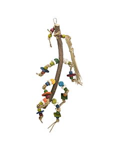 Trixie Holzspielzeug für Vögel mit Weidenbällen 56cm
