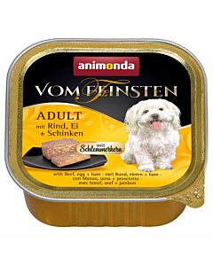animonda Vom Feinsten Adult avec bœuf, œuf & jambon 22x150g