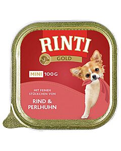 Rinti Gold Mini mit Rind & Perlhuhn 16x100g