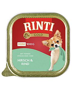 Rinti Gold Mini mit Hirsch & Rind 16x100g