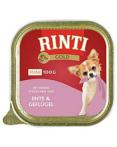 Rinti Gold Mini mit Ente & Geflügel 16x100g