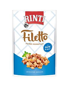 Rinti Filetto Hundefutter Huhnfilet mit Ente 24x100g