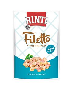 Rinti Filetto Nourriture pour chiens Filet de poulet avec saumon 24x100g
