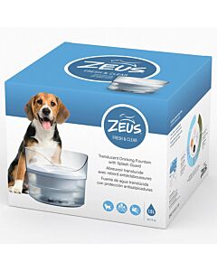 Zeus Fontaine à eau Fresh & Clear avec protection anti-éclaboussures 1.5l