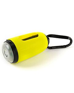 Freezack Kotbeutelhalter mit LED-Taschenlampe gelb 10x4.5cm