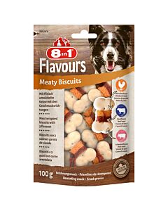 8in1 Snacks pour chien Flavours Meaty Biscuits 100g