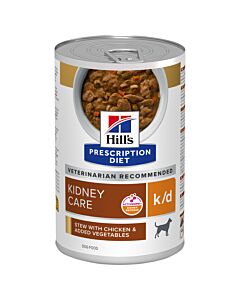 Hill's Vet Nourriture pour chiens Prescription Diet k/d Ragoût Poulet 12x354g