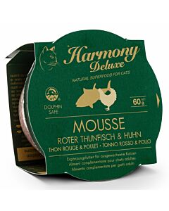 Harmony Cat Deluxe Mousse Nourriture humide Thon rouge & Poulet 24x60g