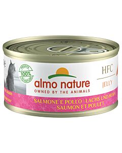 Almo Nature  HFC Jelly Lachs & Huhn Dose 24x70g
