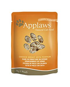 Applaws Nourriture pour chats Pouch Poitrine de poulet & Citrouille 12x70g