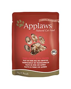 Applaws Applaws Katzenfutter Pouch Thunfisch Filet & Garnelen 12x70g