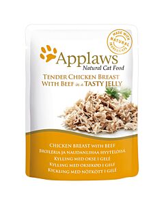 Applaws Pouch Chicken & Beef in Jelly 16X70g