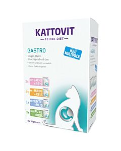 Kattovit Nourriture pour chats Multipack Gastro 12x85g 
